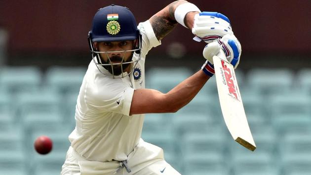 Virat Kohli plays a shot on the second day of the tour match against Cricket Australia XI at the SCG in Sydney.(AFP) Virat Kohli plays a shot on the second day of the tour match against Cricket Australia XI at the SCG in Sydney.(AFP)