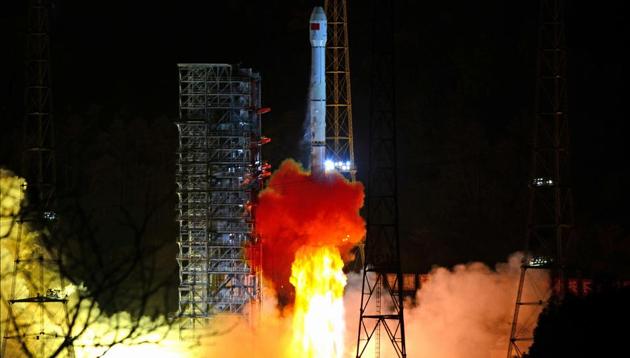 The blast-off marked the start of a long journey to the far side of the moon for the Chang’e-4 mission, expected to land around the New Year to carry out experiments and survey the untrodden terrain.(Reuters)