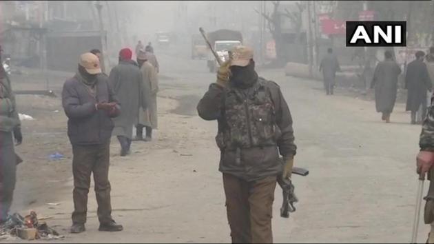 Encounter between security forces and militants continues for second day in Jammu and Kashmir (ANI/Twitter) Encounter between security forces and militants continues for second day in Jammu and Kashmir (ANI/Twitter)