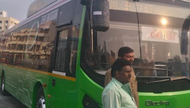 E-buses of Olectra Greentech Ltd. (HT PHOTO) E-buses of Olectra Greentech Ltd. (HT PHOTO)