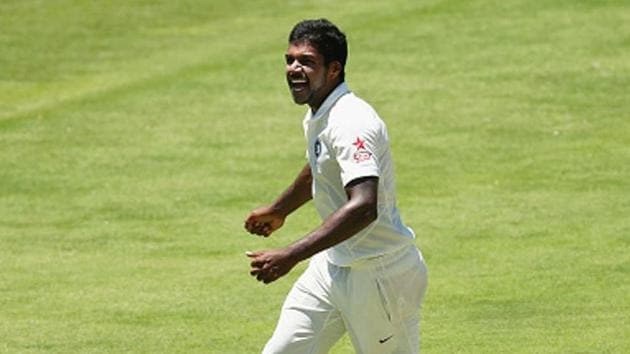 Varun Aaron (2-57) cleaned up Dhiraj Singh to dash off Odisha’s hopes as Jharkhand registered a heart-stopping win. (Getty Images) Varun Aaron (2-57) cleaned up Dhiraj Singh to dash off Odisha’s hopes as Jharkhand registered a heart-stopping win. (Getty Images)