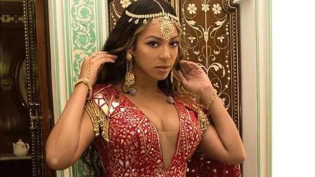 Beyonce chose a number of Indian outfits as she performed at Isha Ambani’s sangeet on Sunday.