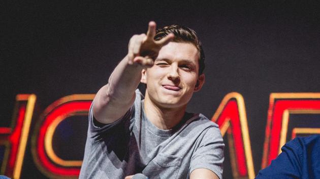 Tom Holland presents Spider-Man: Far From Home trailer at the Brazil Comic Con. Tom Holland presents Spider-Man: Far From Home trailer at the Brazil Comic Con.