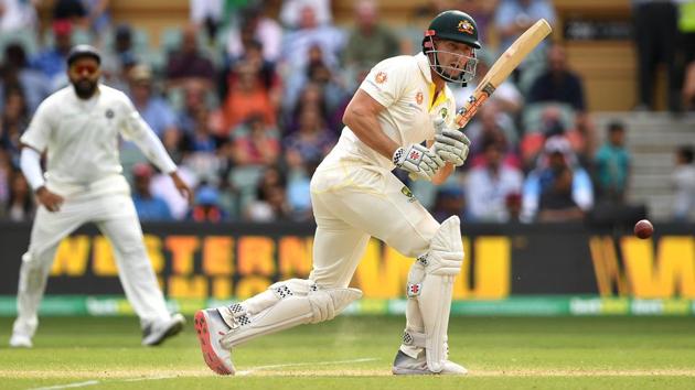 Australia's Shaun Marsh plays a shot on day four of the first Test match between Australia and India. (REUTERS)