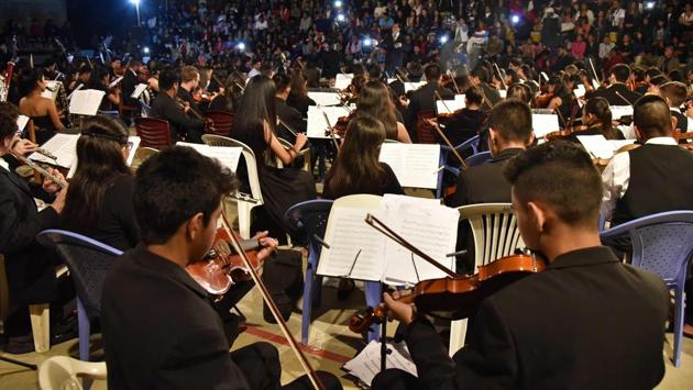 The Chulumani Youth Symphony Orchestra has helped teens avoid the usual pitfalls plaguing the region: drug and alcohol abuse, violence, and family drama. Instead, they learn the discipline of classical music, forge lasting friendships and work on a career in the arts. “The orchestra has become like a sanctuary, where kids come and feel like they’re free from those problems” that usually mark adolescence, Castro said. (Aizar Raldes / AFP) 