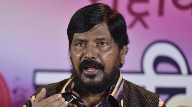 Police said Pravin Gosavi, the man who slapped Ramdas Athawale, had mentioned in a Facebook post that the RPI chief “had not done anything good for their community.”(Pratham Gokhale/HT File Photo) Police said Pravin Gosavi, the man who slapped Ramdas Athawale, had mentioned in a Facebook post that the RPI chief “had not done anything good for their community.”(Pratham Gokhale/HT File Photo)