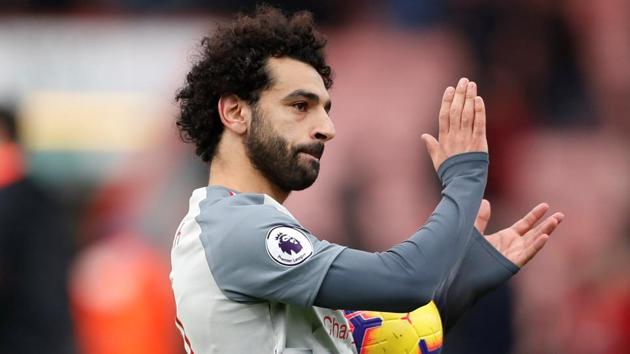Liverpool's Mohamed Salah applauds fans after the match. (Action Images via Reuters) Liverpool's Mohamed Salah applauds fans after the match. (Action Images via Reuters)
