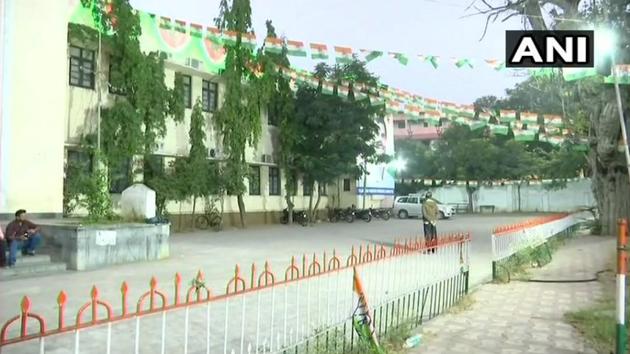 Congress Office in Hyderabad. Counting of votes for the state assembly elections begaat 8 am today.(ANI)