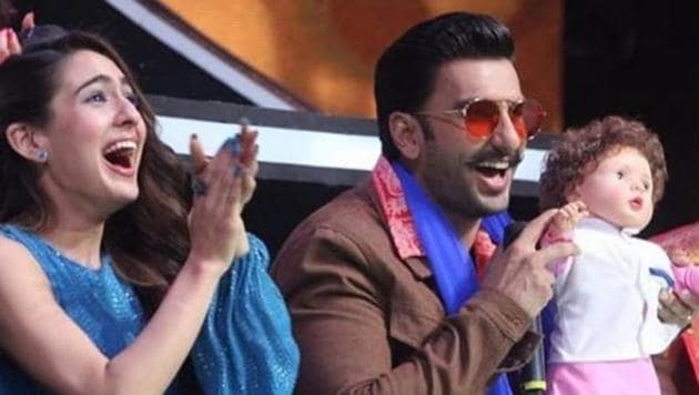 Sara Ali Khan and Ranveer Singh are the lead pair in Rohit Shetty’s Simmba.(Viral Bhayani/Instagram)