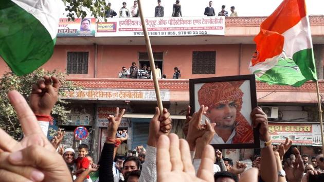 The Congress+ claimed seats, while the BJP is took in 73 seats in the Rajasthan assembly, according to the state election commission’s website. Rajasthan assembly speaker Kailash Meghwal has won by a record 74,542 votes in Bhilwara’s Shahpura seat. (Himanshu Vyas / HT Photo) The Congress+ claimed seats, while the BJP is took in 73 seats in the Rajasthan assembly, according to the state election commission’s website. Rajasthan assembly speaker Kailash Meghwal has won by a record 74,542 votes in Bhilwara’s Shahpura seat. (Himanshu Vyas / HT Photo)