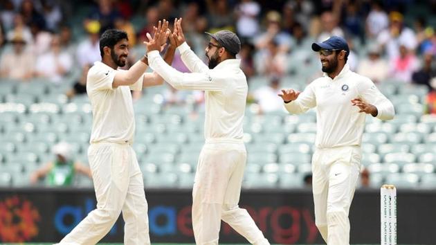 The pacers helped Virat Kohli’s case as he became the first Indian skipper to win the opening Test of a series Down Under.(REUTERS) The pacers helped Virat Kohli’s case as he became the first Indian skipper to win the opening Test of a series Down Under.(REUTERS)