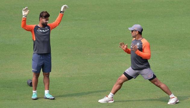 Rishabh Pant has credited MS Dhoni (right) for helping him evolve as a wicket-keeper and player. (AFP) Rishabh Pant has credited MS Dhoni (right) for helping him evolve as a wicket-keeper and player. (AFP)