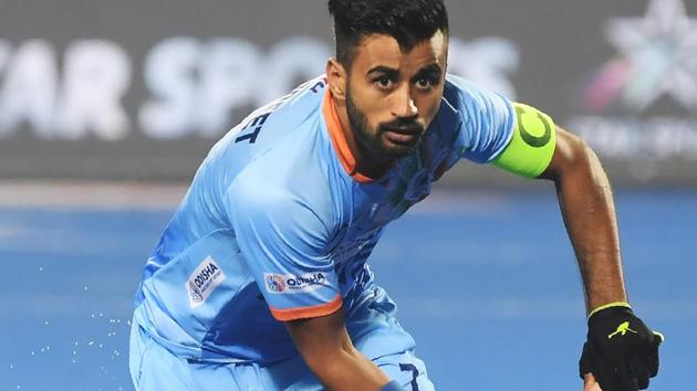 India's captain Manpreet Singh controls the ball against Canada during the field hockey group stage match between India and Canada at the 2018 Hockey World Cup in Bhubaneswar. (AFP) India's captain Manpreet Singh controls the ball against Canada during the field hockey group stage match between India and Canada at the 2018 Hockey World Cup in Bhubaneswar. (AFP)