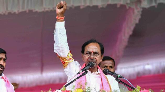 The one and only one factor that won the day for the TRS, appears to be the charisma of party president K Chandrasekhar Rao(PTI)