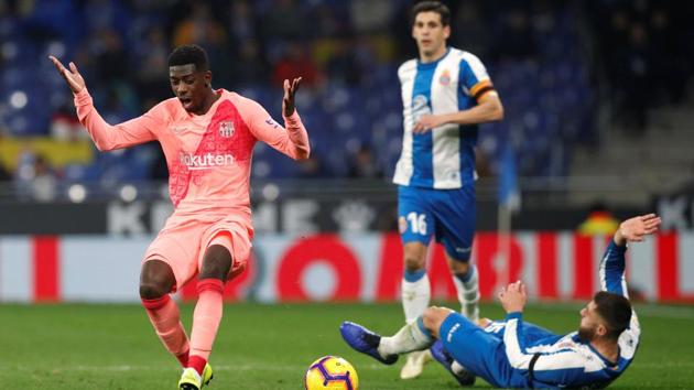 File image of Barcelona's Ousmane Dembele. (REUTERS) File image of Barcelona's Ousmane Dembele. (REUTERS)