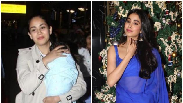 Mira Rajput and Janhvi Kapoor were spotted in Mumbai on Tuesday. (Viral Bhayani) Mira Rajput and Janhvi Kapoor were spotted in Mumbai on Tuesday. (Viral Bhayani)