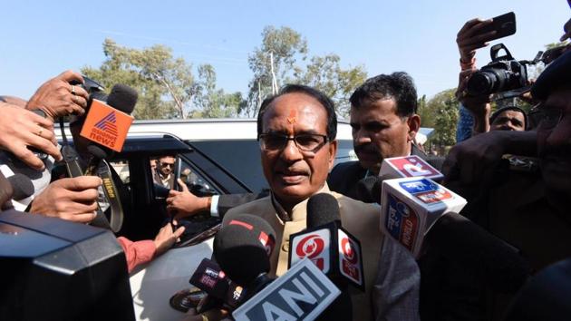 Taking responsibility for the Bharatiya Janata Party’s defeat in Madhya Pradesh, three-time chief minister Shivraj Singh Chouhan resigned. “Ab main mukt hoon (I am free now). I have tendered my resignation to the honourable governor. The responsibility of defeat is totally mine. I have congratulated Kamal Nath ji,” the outgoing chief minister said. (Burhaan Kinu / HT Photo) 