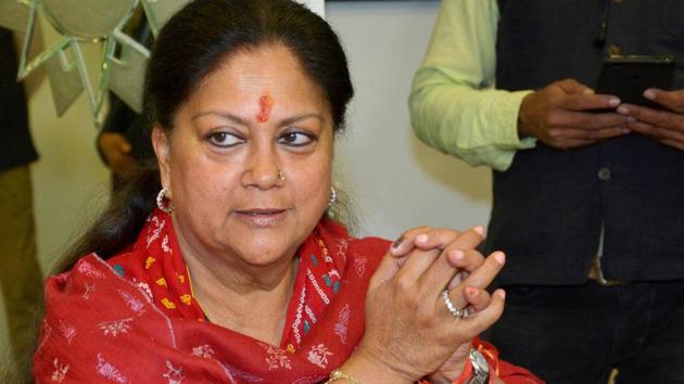 Rajasthan's outgoing Chief Minister Vasundhara Raje speaks to the media after the announcement of Assembly election results, in Jaipur, Tuesday, Dec. 11, 2018. (PTI) Rajasthan's outgoing Chief Minister Vasundhara Raje speaks to the media after the announcement of Assembly election results, in Jaipur, Tuesday, Dec. 11, 2018. (PTI)