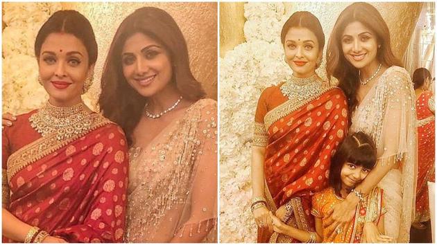 Shilpa Shetty, Aishwarya Rai and Aaradhya Bachchan had a good time at the recent Ambani-Piramal wedding.