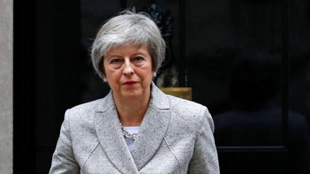 Britain's Prime Minister Theresa May addresses the media outside 10 Downing Street in London on November 22. (REUTERS) Britain's Prime Minister Theresa May addresses the media outside 10 Downing Street in London on November 22. (REUTERS)