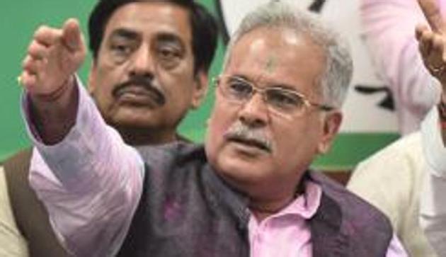 Bhupesh Baghel has been Chhattisgarh Congress president for the last five years and has taken former chief minister Raman Singh’s Bharatiya Janata Party government head-on(Arijit Sen/HT Photo)