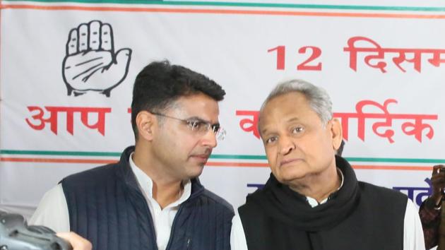 Congress general secretary Ashok Gehlot and state party president Sachin Pilot, who are in the race for the chief minister’s post in Rajasthan, reached Delhi today. “Consultations with MLAs and party workers are on, you will see a chief minister soon,” said Rahul Gandhi, according to ANI, shortly before he headed into meetings with the front-runners for the CM’s post in Madhya Pradesh and Rajasthan. (Himanshu Vyas / HT File) Congress general secretary Ashok Gehlot and state party president Sachin Pilot, who are in the race for the chief minister’s post in Rajasthan, reached Delhi today. “Consultations with MLAs and party workers are on, you will see a chief minister soon,” said Rahul Gandhi, according to ANI, shortly before he headed into meetings with the front-runners for the CM’s post in Madhya Pradesh and Rajasthan. (Himanshu Vyas / HT File)