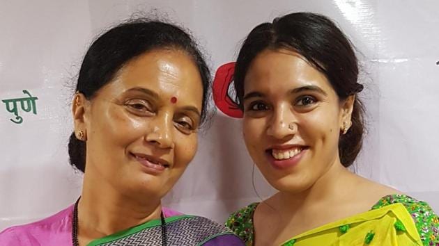 Saee Pawar Negi (right) along with Sunanda Pawar. Bhimthadi Jatra is the brainchild of Sunanda Pawar and Bhimthadi Selectis headed by Saee Pawar Negi. (HT/PHOTO) Saee Pawar Negi (right) along with Sunanda Pawar. Bhimthadi Jatra is the brainchild of Sunanda Pawar and Bhimthadi Selectis headed by Saee Pawar Negi. (HT/PHOTO)