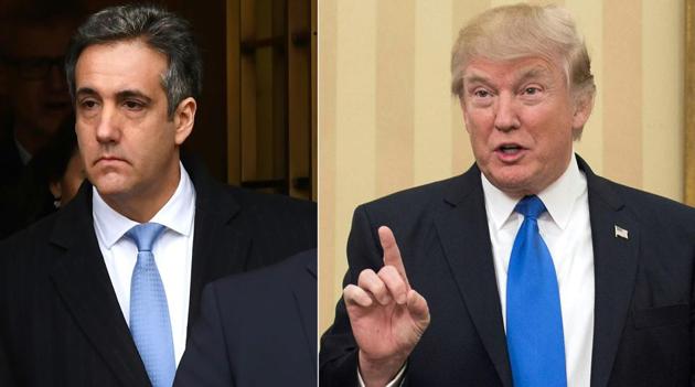 Combination photo of US president Donald Trump (right) and his former lawyer Michael Cohen (left).(AFP Photo)