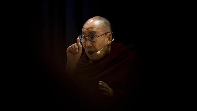 Tibetan spiritual leader The Dalai Lama speaks on the ‘Concept of Maitri (Metta) in Buddhism’ at Mumbai University, Kalina in Mumbai, Maharashtra. (Satyabrata Tripathy / HT Photo) Tibetan spiritual leader The Dalai Lama speaks on the ‘Concept of Maitri (Metta) in Buddhism’ at Mumbai University, Kalina in Mumbai, Maharashtra. (Satyabrata Tripathy / HT Photo)