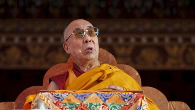 Tibetan spiritual leader the Dalai Lama at the Tashi Lhunpo Monastery in Bylakuppe in Karnataka.(REUTERS File)