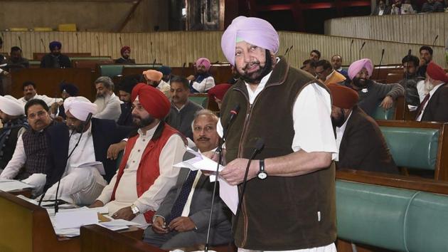 Moving the resolution on day two of the winter session, chief minister Amarinder Singh said his government has already reserved 50% seats for women in the urban local bodies and panchayati raj institutions. (PTI) Moving the resolution on day two of the winter session, chief minister Amarinder Singh said his government has already reserved 50% seats for women in the urban local bodies and panchayati raj institutions. (PTI)