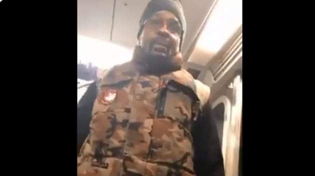 Screengrab of a video of tweeted by New York city police department. A 54-year old man has been charged with hate crime for assaulting an Indian-origin woman travelling in a subway and using homophobic slurs against her.(Twitter/New York city police department)