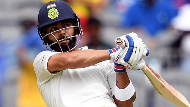 Virat Kohli plays a shot during day two of the second Test cricket match between Australia and India. (AFP) Virat Kohli plays a shot during day two of the second Test cricket match between Australia and India. (AFP)