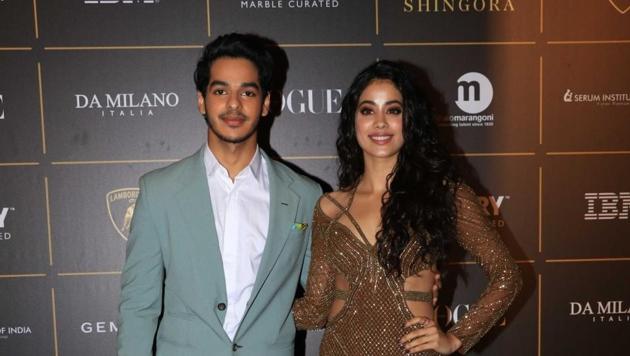 Actors Janhvi Kapoor and Ishaan Khattar at an event.(IANS)