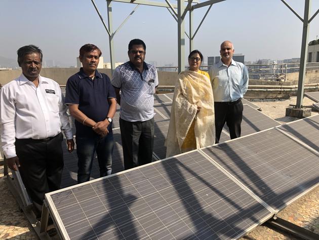 The residents installed a 52kW solar panel to save on electricity bills.(HT PHTOO)