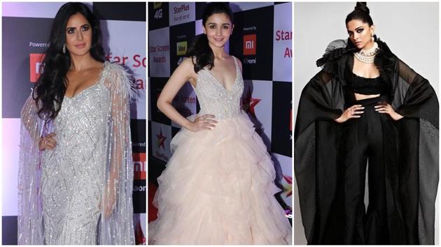 Star Screen Awards: Katrina Kaif, Alia Bhatt and Deepika Padukone looked gorgeous on the red carpet. Star Screen Awards: Katrina Kaif, Alia Bhatt and Deepika Padukone looked gorgeous on the red carpet.