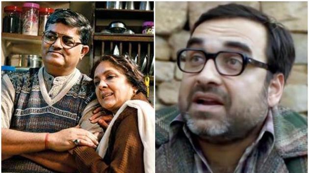 (Left) Gajraj Rao and Neena Gupta in Badhaai Ho and Pankaj Tripathi in Stree.