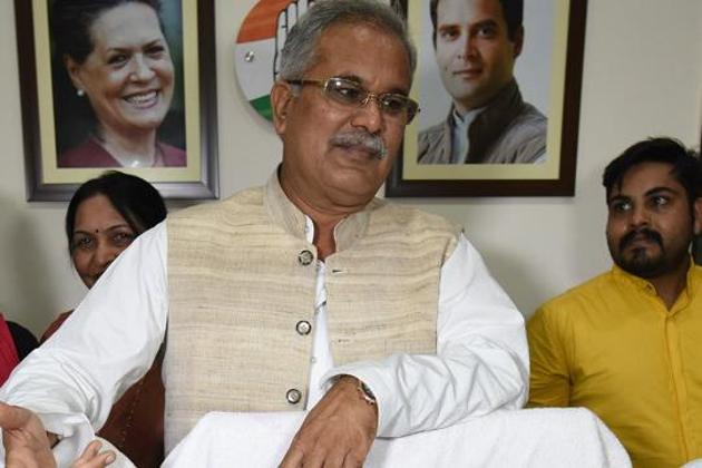 Bhupesh Baghel, an OBC politician from the Kurmi caste, was appointed as the state chief while Tamradhwaj Sahu was inducted into the party’s highest decision-making body, the Congress Working Committee, as part of Congress’ poll strategy in Chhattisgarh.(Arijit Sen/HT Photo) Bhupesh Baghel, an OBC politician from the Kurmi caste, was appointed as the state chief while Tamradhwaj Sahu was inducted into the party’s highest decision-making body, the Congress Working Committee, as part of Congress’ poll strategy in Chhattisgarh.(Arijit Sen/HT Photo)