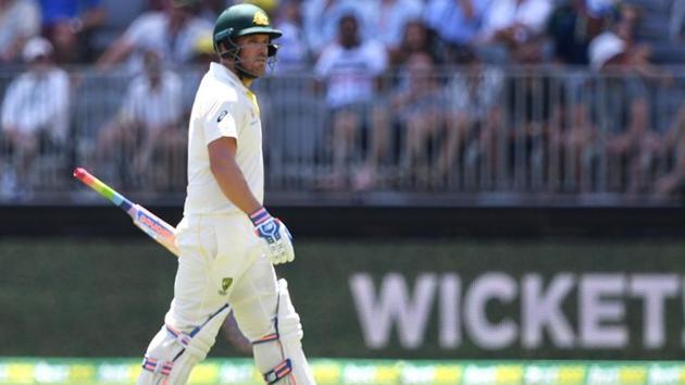 Australia's Aaron Finch walks off the field after being dismissed by India's Jasprit Bumrah. (REUTERS)
