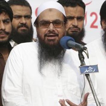 Hafiz Saeed, founder of Pakistani religious group Jamaat-ud-Dawa and Falah-e-Insaniat Foundation, during a rally in Lahore, Pakistan.(AP File Photo) Hafiz Saeed, founder of Pakistani religious group Jamaat-ud-Dawa and Falah-e-Insaniat Foundation, during a rally in Lahore, Pakistan.(AP File Photo)