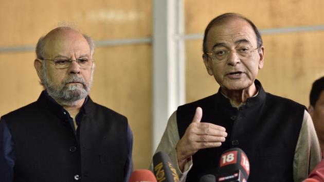 Congress leader Sajjan Kumar’s conviction for the anti-Sikh massacre in the national capital 34 years ago is a delayed vindication of justice, BJP leader and finance minister Arun Jaitley said in his first reaction on the Delhi High Court verdict, reversing the trial court’s acquittal of the Congress leader. “The Congress and the Gandhi family legacy will continue to pay for the sins of 1984 riots,” Jaitley added. (Sonu Mehta / HT Photo) Congress leader Sajjan Kumar’s conviction for the anti-Sikh massacre in the national capital 34 years ago is a delayed vindication of justice, BJP leader and finance minister Arun Jaitley said in his first reaction on the Delhi High Court verdict, reversing the trial court’s acquittal of the Congress leader. “The Congress and the Gandhi family legacy will continue to pay for the sins of 1984 riots,” Jaitley added. (Sonu Mehta / HT Photo)