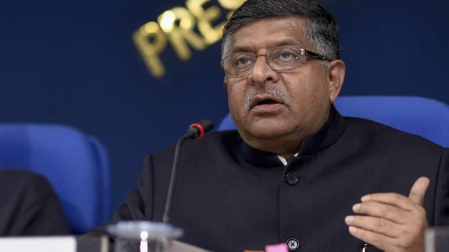 Union law minister Ravi Shankar Prasad maintained the triple talaq bill “is in national interest”.(AP) Union law minister Ravi Shankar Prasad maintained the triple talaq bill “is in national interest”.(AP)