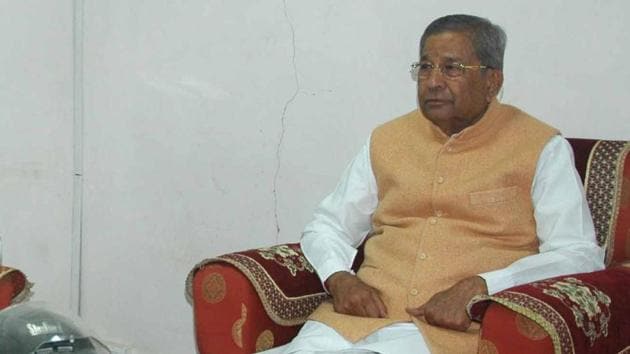 Bharat Vahini party candidate from Sanganer Ghanshyam Tiwari , the BJP rebel who contested from Sanganer in the recently-concluded Rajasthan assembly polls, lost his deposit.(HT File)