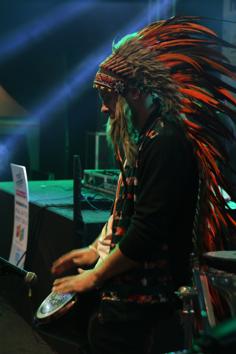 One of the musicians during a stage performance at HT Palate Fest 2018 