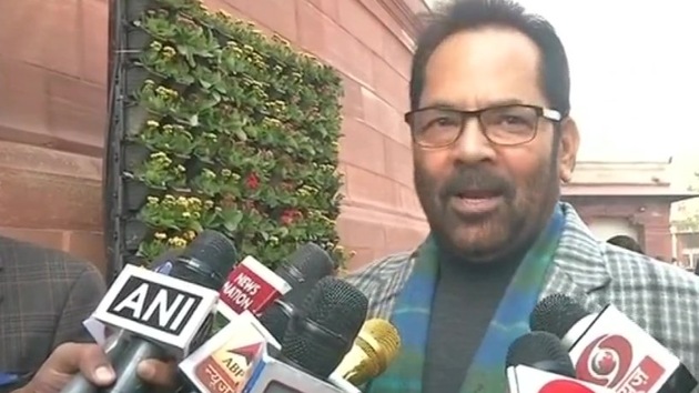 BJP leader Mukhtar Abbas Naqvi said PM Modi doesn’t need prompter, script or a director. (ANI Photo) BJP leader Mukhtar Abbas Naqvi said PM Modi doesn’t need prompter, script or a director. (ANI Photo)