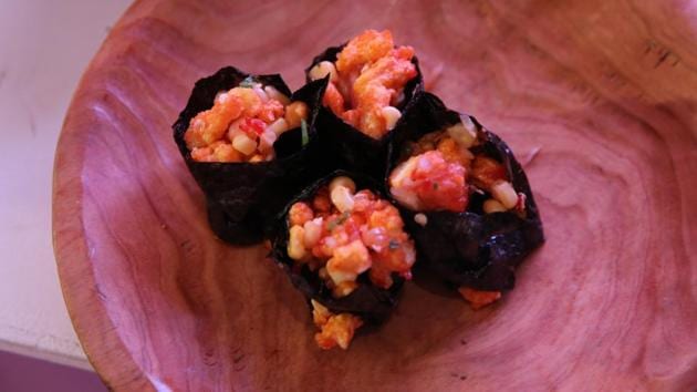 Sushi rolls made by Chef Sabyasachi Gorai at HT Palate Fest 2018 