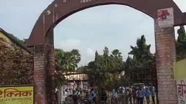 The higher secondary school allegedly segregates students into sections based on their religion and caste in Bihar’s Vaishali .(ANI Photo/Twitter)