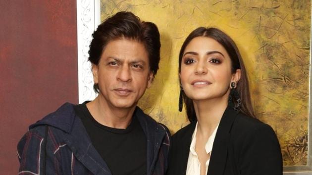 Actors Shah Rukh Khan and Anushka Sharma during promotion of film Zero in Gurugram.(IANS)