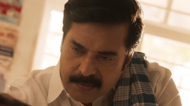 Mammootty stars as the late YSR in a still from Yatra.