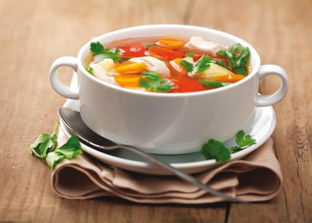 Have freshly-prepared clear soups, sautéed vegetables and warm salads for dinner as they are light and keep you warm (Shutterstock) Have freshly-prepared clear soups, sautéed vegetables and warm salads for dinner as they are light and keep you warm (Shutterstock)